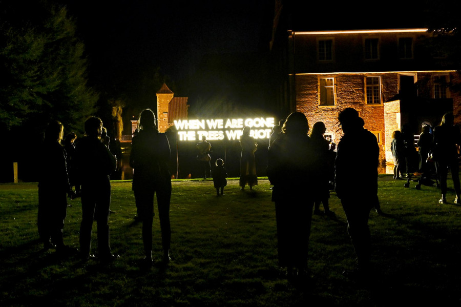 Lichtinstallation im Garten Keine Sorge